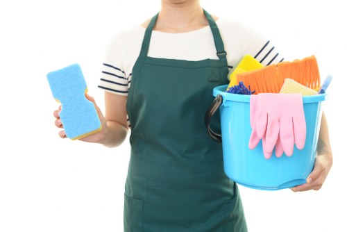 Professional cleaning team preparing to clean a home in Shoredich