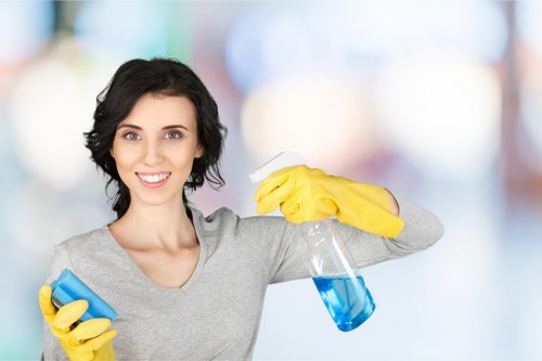 Expert applying eco-friendly cleaning solutions to a rug